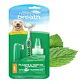 Tropiclean Fresh Breath Oral Care Kit for Medium or Large Dogs with Oral Care Gel, Tripleflex Toothbrush and Finger Brush