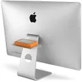 Twelve South 12-1302 Backpack for iMac and Apple Displays | Hidden Storage Shelf for Hard Drives and Accessories, Silver