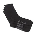 Bonds Men's Very Comfy Crew Socks - 2 Pack, Black (2 Pack), 11+ / Large