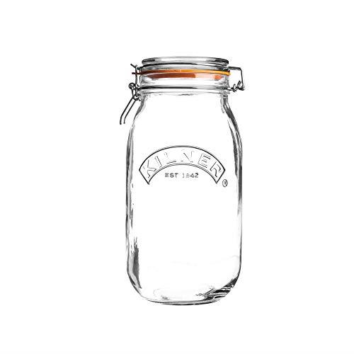 Kilner Round Clip Top Jar, 2L, Transparent, 68 Fluid Ounces, (25.493)