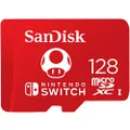 Sandisk and Nintendo Cobranded MicroSDXC, SQXAO, 128GB, U3, C10, UHS-1, 100MB/s R, 90MB/s W, 4x6 Lifetime Limited, Red (SDSQXAO-128G-GN)