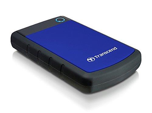 Transcend Military Drop Tested 2 TB USB 3.0 H3 External Hard Drive (TS2TSJ25H3B),Blue