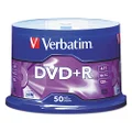 Verbatim 4.7GB up to16x Recordable Disc DVD+R- 50 Disc Spindle 95037, Silver