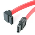 StarTech.com SATA12LA1 12-Inch SATA to Left Angle SATA Serial ATA Cable,Red