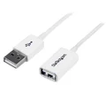 StarTech.com 1m White USB 2.0 Extension Cable Cord, White (USBEXTPAA1MW)