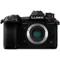 Panasonic LUMIX G9 20.3MP 4K G Series Micro Four Thirds Mirrorless Digital Camera with 4K 60P/50P Video Recording, V-Log L and Dual I.S. 2, Body Only (DC-G9GN-K)