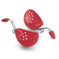 Cuisipro 747183 Egg Poacher Set Silicone 2 Piece Carded Set, Red