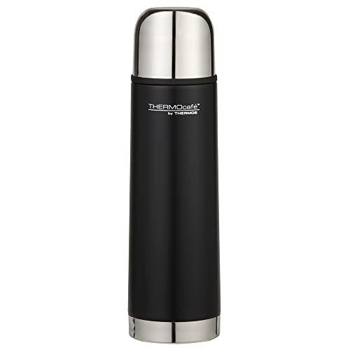 THERMOcafe by Thermos Vacuum Insulated Slimline Flask, 500ml, Matte Black, ED05BLK6AUS