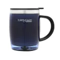 THERMOcafe by Thermos Stainless Steel Inner Plastic Outer Desk Mug, 450ml, Blue, THM4BAUS