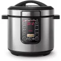 Philips Viva Collection All-in-One Multicooker, ProCeramic+ Pot 6L, 1300W, Automatic Keep Warm for 12 hours, Multi Cooking Modes, Easy-to-Clean, 9 Safety Protection Systems, Silver (HD2237/72)