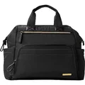 Skip Hop Diaper Bag Backpack, Mainframe Large Capacity Wide Open Structure, Black with Gold Trim