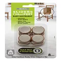 Slipstick CB250 1 Inch Floor Protector Furniture Glides/Chair Slider Feet (Set of 8) Self Stick or Screw On - Caramel
