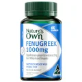 Nature's Own Fenugreek 1000mg Capsules 60 - Traditionally used to Support Healthy Appetite, Digestion & Breast Milk Production-Relieve Indigestion-Decrease & Clear Excess Mucous from Respiratory Tract