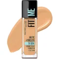 Maybelline New York Liquid Foundation, Full Coverage, Absorbs Oil, Normal to Oily Skin, Fit Matte+Poreless, Sun Beige