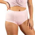 Conni Ladies Classic Briefs, Slim and Absorbent Protective Underwear, Soft and Comfortable, Pink, AU Size 26 (6XL)