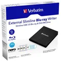 Verbatim External Slimline USB 3.0 Blu-ray Writer,External Slimline USB 3.0 Blu-ray Writer