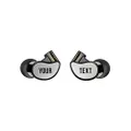 MEE audio M6 PRO 2nd Generation Universal-Fit Noise-Isolating Musicians in-Ear Monitors with Custom-Engraved Text Metal Plates (Smoke)