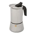 Avanti INOX Espresso Stovetop Coffee Maker, Silver, 16558, 4 cup