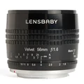 Lensbaby Velvet 56mm f/1.6 Lens Expressive; Unique Velvet 56mm f/1.6 Lens for Fujifilm X, Black (LBV56BF)