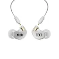 MEE audio M6 PRO 2nd Generation Universal-Fit Noise-Isolating Musicians in-Ear Monitors with Custom-Engraved Text Metal Plates (Clear)