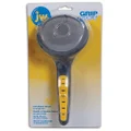 JW Gripsoft Soft Pin Slicker Brush, Grey/Yellow,8Inch
