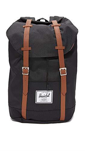 Herschel Retreat, Black/Tan Synthetic Leather Backpack