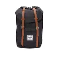 Herschel Retreat, Black/Tan Synthetic Leather Backpack