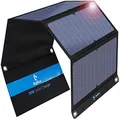 [Upgraded]BigBlue 3 USB Ports 28W Solar Charger(5V/4.8A Max), Foldable Portable Solar Phone Charger with SunPower Solar Panel Compatible with iPhone 11/Xs/XS Max/XR/X/8/7, iPad, Samsung Galaxy LG etc.