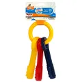 Nylabone N219P Puppy Chew Bacon Alternative Keys Dog Toy, Yellow/Red/Dark Blue, Extra Small