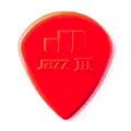 Jim Dunlop 22047138017 47R3N Jazz III 1.38mm Sharp Tip Nylon Guitar Picks, 24-Pack, Red