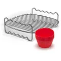 Philips HD9904/01 Party Master Kit Silicone Cupcake Mould & Rack for AirFryer