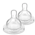 Philips Avent Anti-Colic Teats - 1month+ Slow Flow - Soft Silicone Bottle Feeding Nipple - 2-pack - BPA Free - SCF632/27