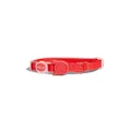 Zee.Dog Adjustable Soft Dog Collar, Coral Red, Medium