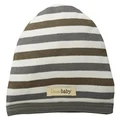 Lovedbaby Baby-Boys Organic Cute Cap, Gray Stripe, 3-6m