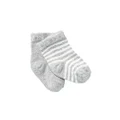 Bonds Baby Classic Bootee Socks - 2 Pack, New Grey Marle (2 Pack), 000 (0-3 Months)