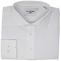 Ben Sherman Men's Long Sleeve Sateen Stripe Kings Formal Shirt, Bright White, 43