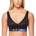 Calvin Klein Women's Bold Accents Light Lined Bralette, Black, S