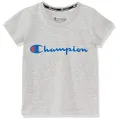Champion Kids Champion Script Tee, Oxford Heather, 10
