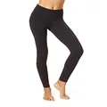 HUE Women's Ultra Leggings with Wide Waistband, Black, Large