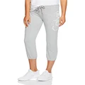 Calvin Klein Women's Crop Terry Logo Sweatpant, Pearl Grey Heather, X-Large
