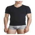 Bonds Men's Underwear Cotton Blend V-Neck Raglan T-Shirt, Black, 18 / Large