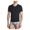 Bonds Men's Underwear Cotton Blend V-Neck Raglan T-Shirt, Black, 18 / Large