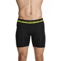 Jockey Men's Underwear Dry Mesh Mid Length Trunk, Black, S
