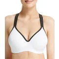 Bonds Full Busted Medium Impact Contour Sporty Top Bra, White Frost, 8D