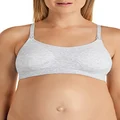 Bonds Women's Underwear Maternity Wirefree Crop, Light Heather marle, XL