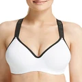 Bonds Full Busted Medium Impact Contour Sporty Top Bra, White Frost, 16G