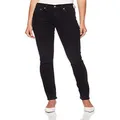Calvin Klein Women's 021 Mid Rise Slim Fit Jean, Denver Washed Black, 25