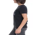 Calvin Klein Jeans Women's Monogram Box Logo Straight Fit T-Shirt, Black, XS