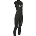 TYR Women's Hurricane Sleeveless Wetsuit Category 1, Black/White, Small/Medium