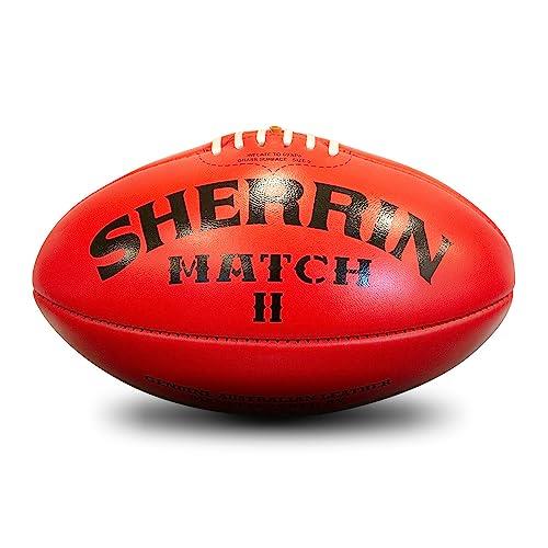 Sherrin Match Quality Football, Red, Size 5